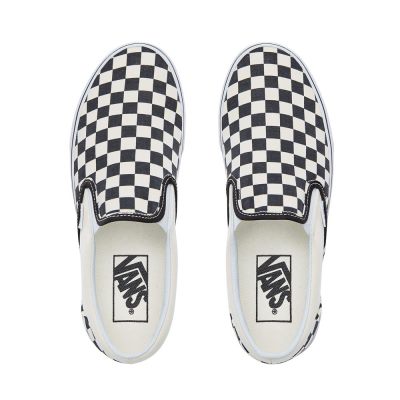 Vans Checkerboard Classic Slip-On - Erkek Slip-On Ayakkabı (Siyah Beyaz)